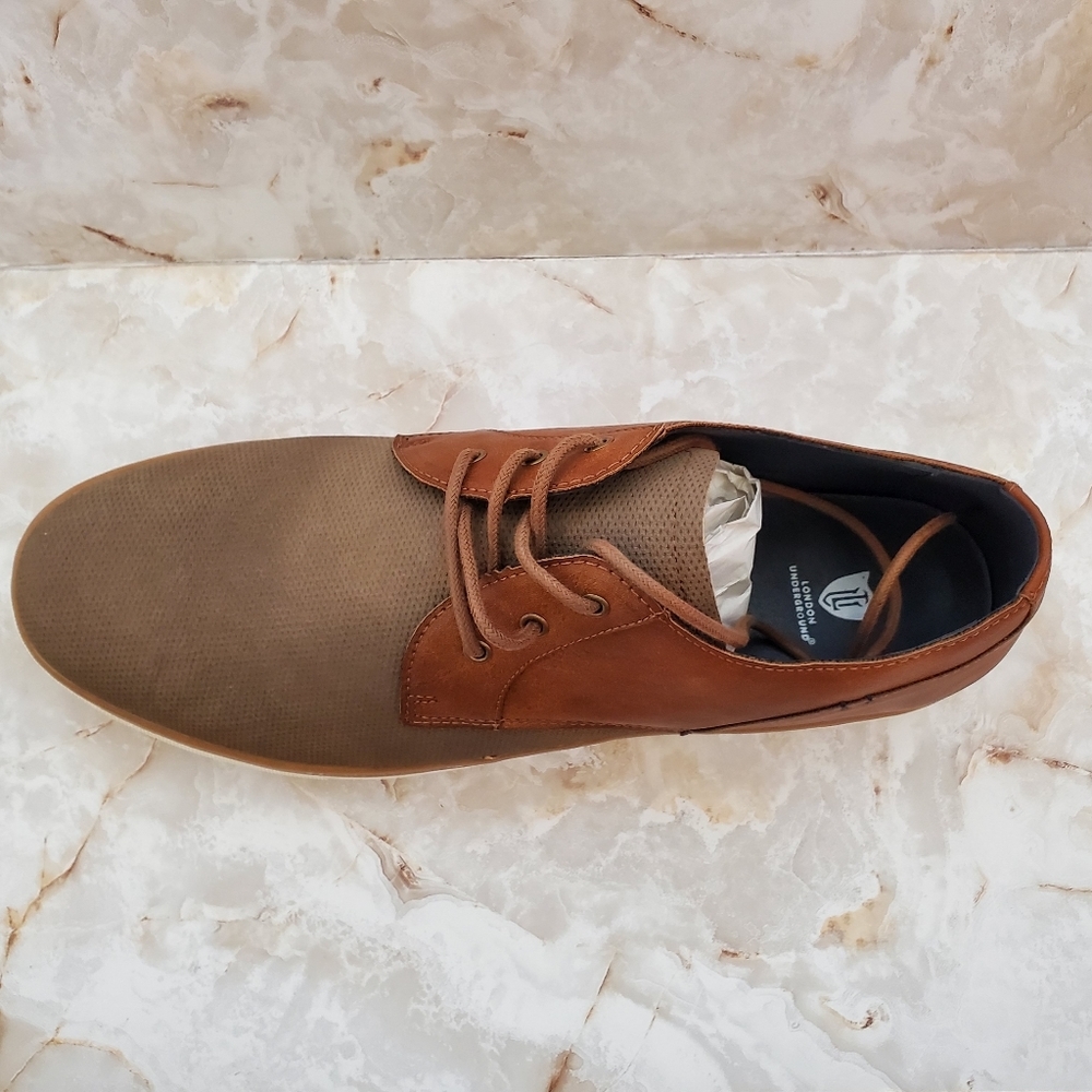 New London Underground Dress Shoes Mens Size 14M Tan Porter Casual Lace Up - Picture 3 of 13